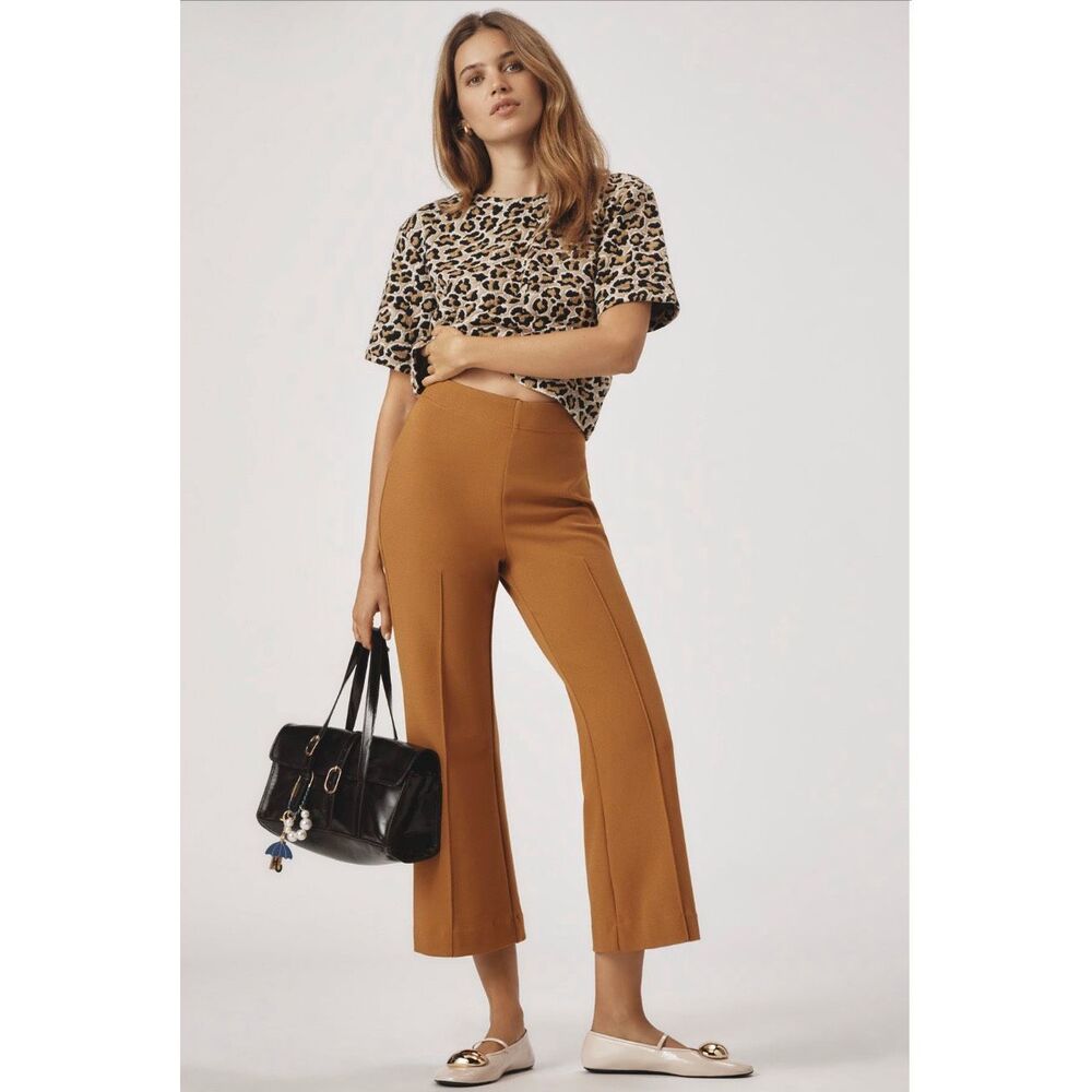 Maeve by Anthropologie Margot Kick-Flare Crop Pants S
